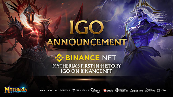 Mytheria Success With IGO on Binance Cover